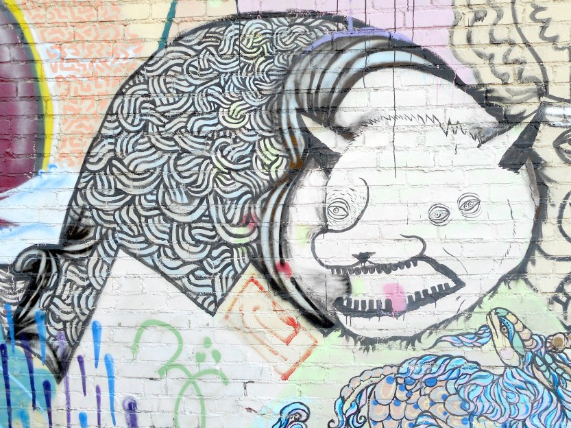 Columbus, OH 2015-10-16 Mural section from Castle Burgers, Short North, High Street.